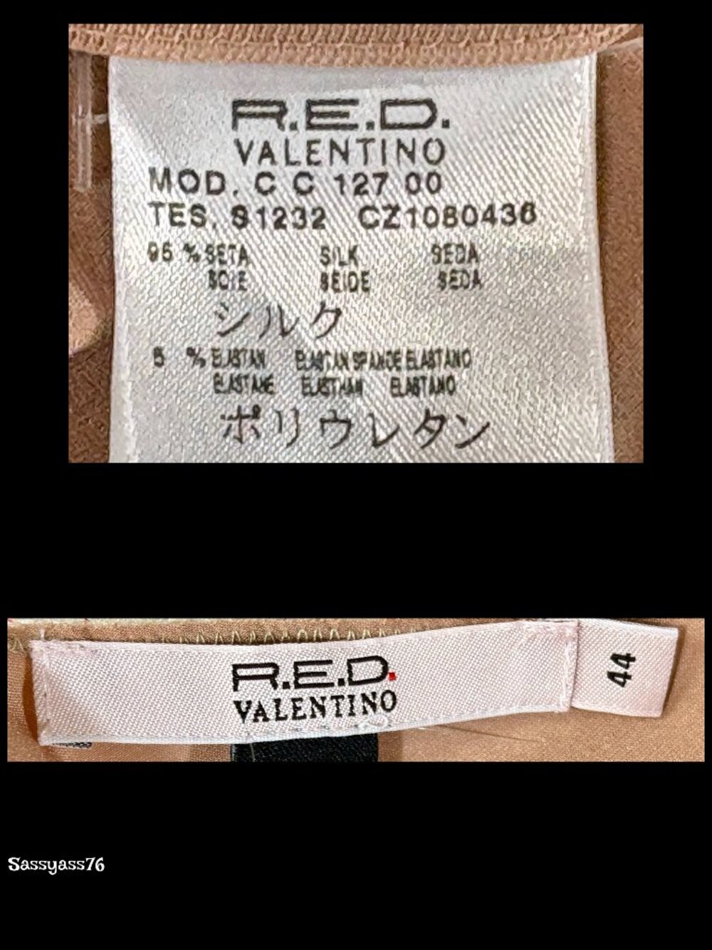 ▪️RED VALENTINO▪️Rose Peach & Ivory Silk Blend Satin Antique Lace Camisole Top - Picture 5 of 6